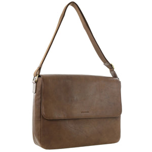 Pierre Cardin Leather Messenger briefcase 4084 Oak