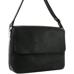 Pierre Cardin Leather Messenger briefcase 4084 Black