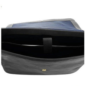Pierre Cardin Leather Messenger briefcase 4084 Black