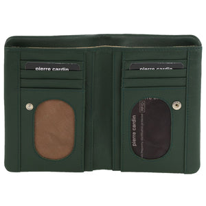 Pierre Cardin Ladies small leather wallet 4086 Green