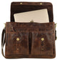 Pierre Cardin Leather Messenger briefcase 4092 Cognac
