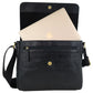Pierre Cardin Leather Messenger briefcase 4094 Black