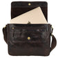 Pierre Cardin Leather Messenger briefcase 4094 Chocolate