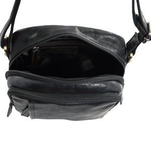 Pierre Cardin Leather shoulder bag 4095 Black