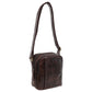 Pierre Cardin Leather shoulder bag 4095 Chocolate