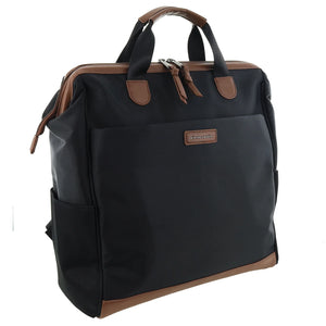 Pierre Cardin Nylon 2-tone Euro Backpack 4106 Black