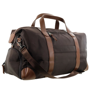 Pierre Cardin Nylon 2-tone Overnight bag 4111 Chocolate
