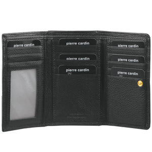 Pierre Cardin Ladies leather Tri-fold wallet 8876 Black