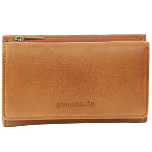 Pierre Cardin Ladies leather Tri-fold wallet 8876 Cognac