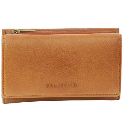 Pierre Cardin Ladies leather Tri-fold wallet 8876 Cognac