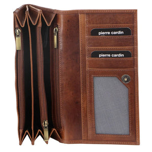 Pierre Cardin Ladies leather wallet 8785 Cognac