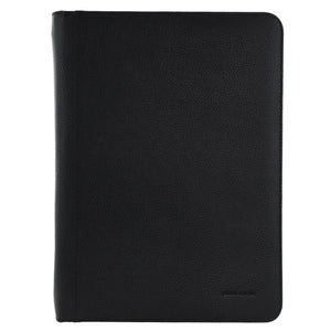 Pierre Cardin A4 leather zippered compendium PC8872 BLACK