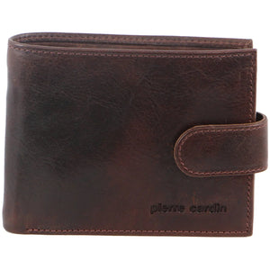 Pierre Cardin Leather wallet with coin pouch 8874 Chocolate