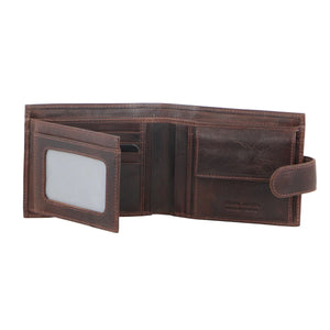 Pierre Cardin Leather wallet with coin pouch 8874 Chocolate