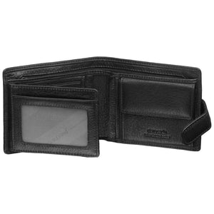 Pierre Cardin Leather wallet with coin pouch 8874 Black