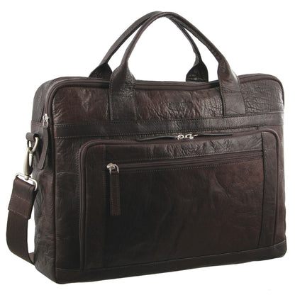 Pierre Cardin Leather briefcase PC2797 BROWN