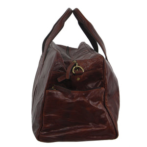 Pierre Cardin Leather overnight duffle 2825 CHESTNUT