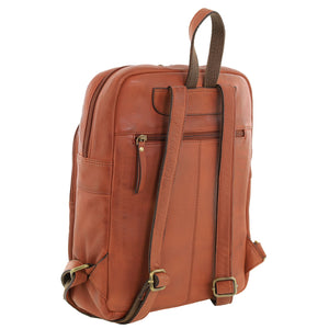 Pierre Cardin leather backpack 3332 Cognac