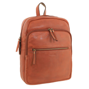 Pierre Cardin leather backpack 3332 Cognac