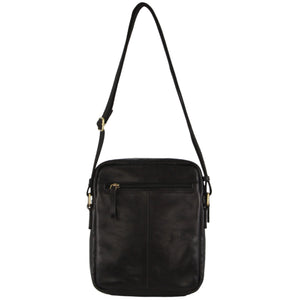 Pierre Cardin Leather Shoulder Cross body bag 3712 Black