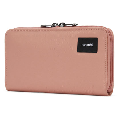 Pacsafe RFIDsafe RFID blocking Continental zip wallet 11075340 Rose