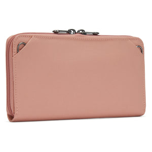 Pacsafe RFIDsafe RFID blocking Continental zip wallet 11075340 Rose