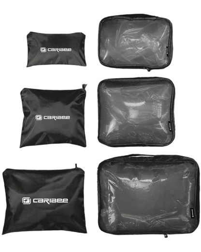 Caribee Packing Cube & Pouch 6PC set 1385 Black