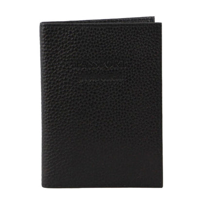 Pierre Cardin Passport Cover in leather Black