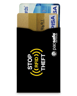 Pacsafe RFID credit card sleeve 2pk Black