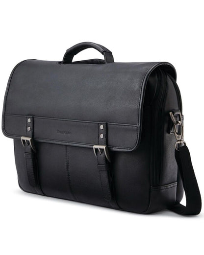 Samsonite Classic Leather 15.6'' flapover briefcase Black