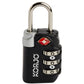 Korjo TSA Combination lock TSA71 Black or Silver