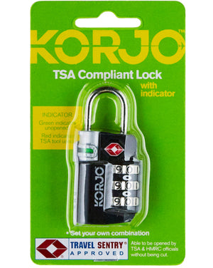 Korjo TSA Combination Indicator lock TSA72 BLACK