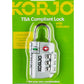 Korjo TSA Combination Indicator lock TSA72 SILVER