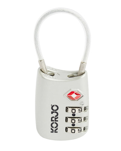 Korjo TSA Flexicable lock TSAFC Black or Silver