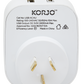 Korjo Adaptor USB A+C Power Adaptor USBACAU for Australia