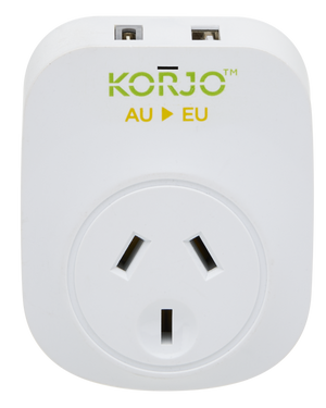 Korjo Adaptor USB A+C Power Adaptor USBACEU for Europe