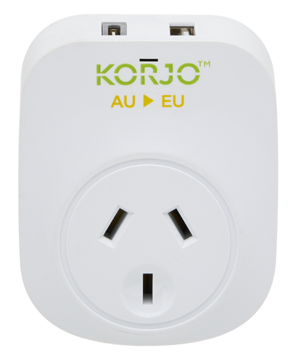 Korjo Adaptor USB A+C Power Adaptor USBACEU for Europe