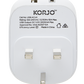 Korjo Adaptor USB A+C Power Adaptor USBACUK for UK