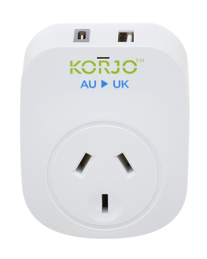 Korjo Adaptor USB A+C Power Adaptor USBACUK for UK