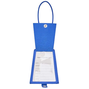Faux Leather Luggage tag 17VLBO Blue Oasis