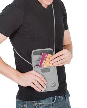 Pacsafe COVERSAFE X75 anti-theft RFID blocking neck pouch Grey