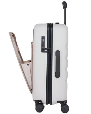 Antler Icon Stripe with Pocket 55cm Cabin spinner Taupe