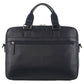 Pierre Cardin Leather Laptop Briefcase 3824 Navy / Black trim