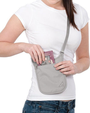 Pacsafe COVERSAFE V75 RFID blocking neck pouch Black
