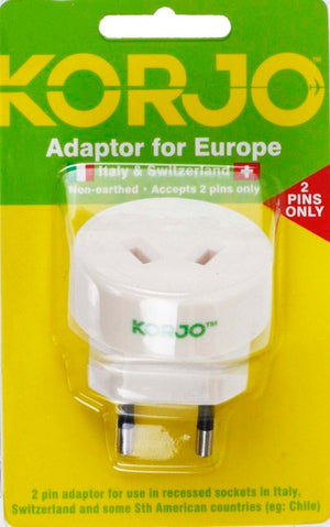 Korjo Adaptor KAEUIS for Europe (Italy & Switzerland)