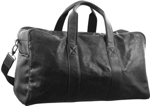 Pierre Cardin Leather overnight duffle 2825 BLACK