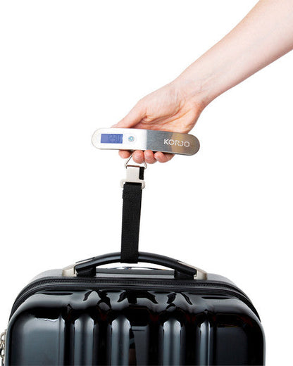 Korjo Digital Luggage scales in brushed aluminium DLS83