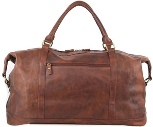 Pierre Cardin Leather overnight duffle 3134 CHESTNUT