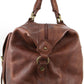 Pierre Cardin Leather overnight duffle 3134 CHESTNUT