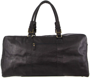 Pierre Cardin Leather overnight duffle 3139 BLACK